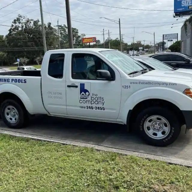 Batts Pool Service Truck Logo