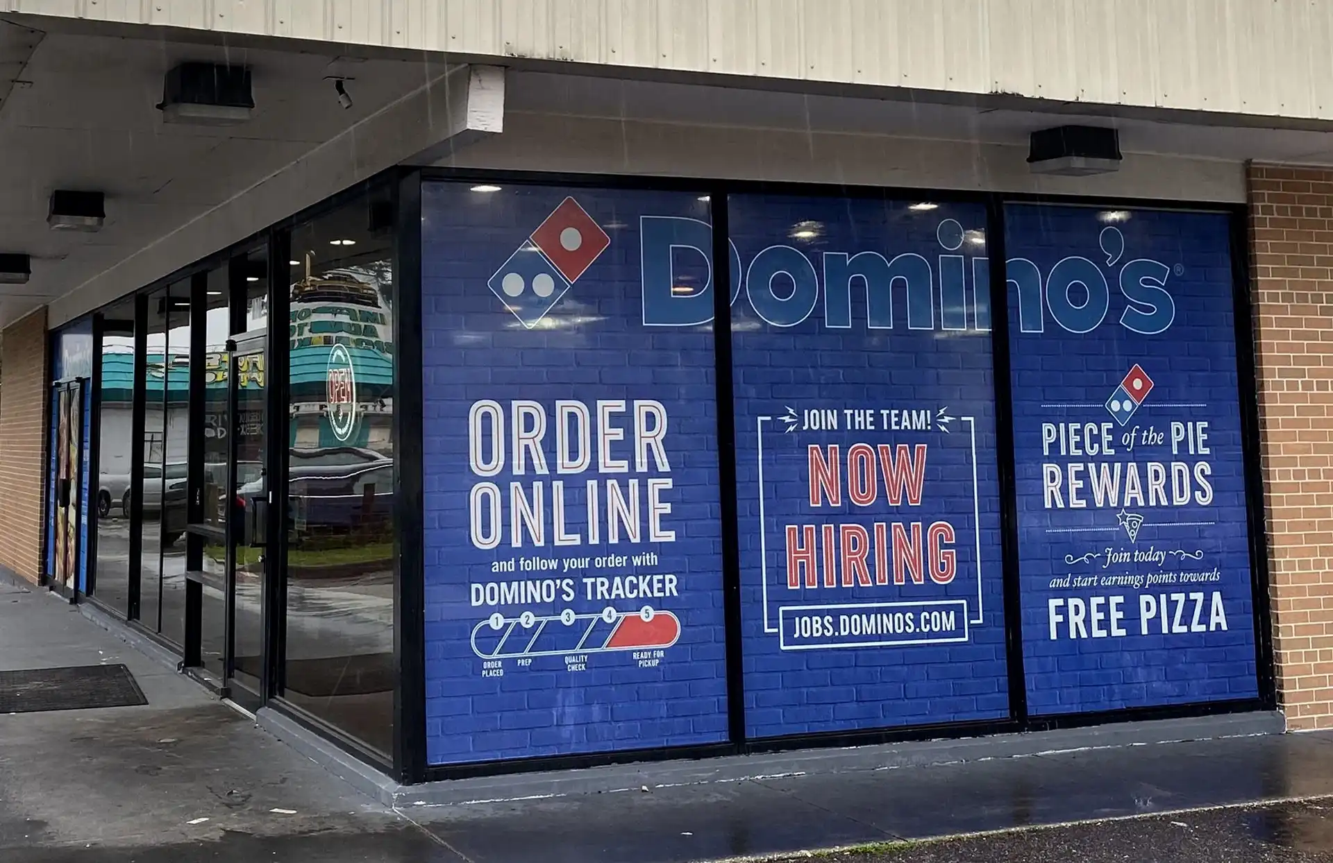 Dominos Storefront Window Clings