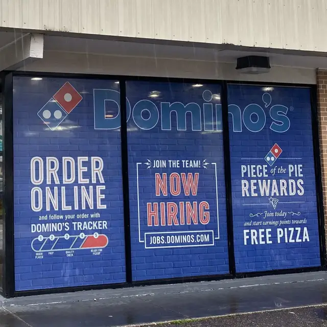 Dominos Window Cling