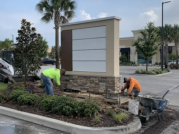 Monument Sign Installation Jacksonville Fl