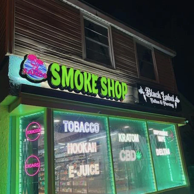 Smoke shop lighted sign