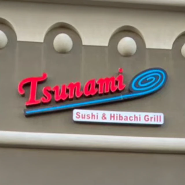 Tsunami Sushi Grill Sign
