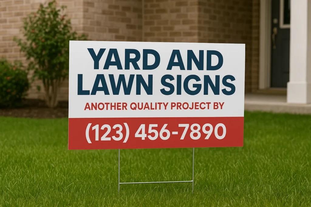 Yard Sign On Stakes